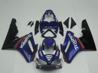 Mejores Carenados Moto Triumph Daytona 675 Triple 2009-2012 - Azul Rojo Negro Brillante