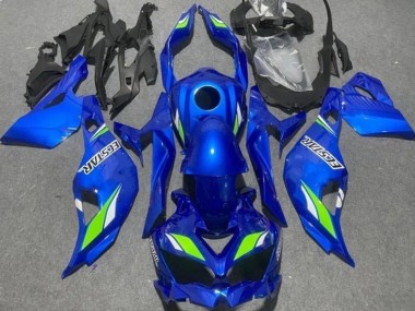 Mejores Carenados Moto Kawasaki ZX4R ZX-4RR 2019-2025 - Azul Verde Ecstar
