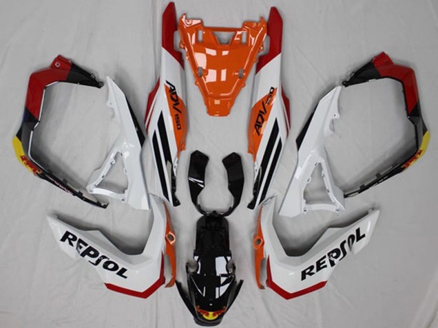 Mejores Carenados Moto Honda ADV150 2018-2021 - Blanco Naranja Rojo Amarillo Negro Brillante Repsol
