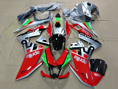 Mejores Carenados Moto Aprilia RS4 50 125 2012-2018 - Plata Rojo Verde Negro Brillante