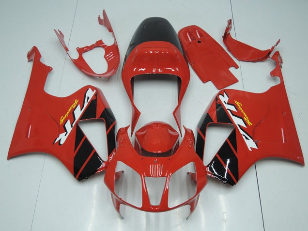 Mejores Kits Carenado Moto Honda VTR1000 2000-2006 - Rojo Negro Brillante Raya