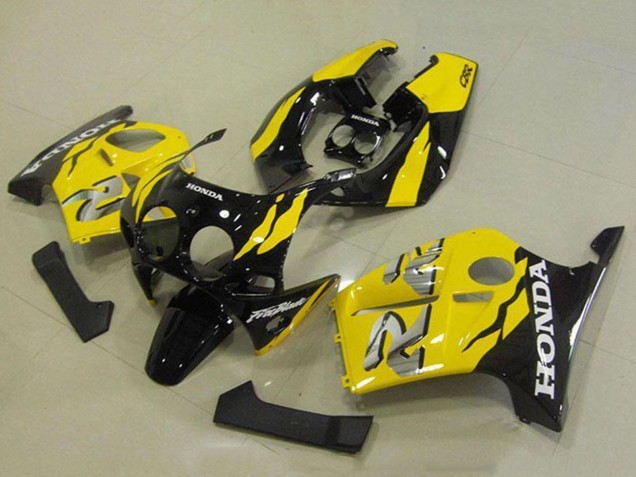 Mejores Carenados Moto Honda CBR250RR MC19 1988-1989 - Amarillo Negro Brillante