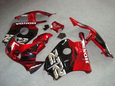 Mejores Carenados Moto Honda CBR250RR MC22 1990-1998 - Rojo Negro Brillante