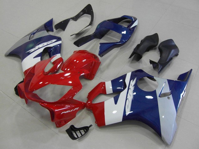 Mejores Carenados Moto Honda CBR600 F4i 2001-2003 - Blanco Azul Rojo