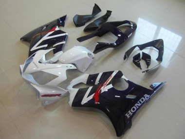 Mejores Carenados Moto Honda CBR600 F4i 2001-2003 - Blanco Negro Brillante F Sport