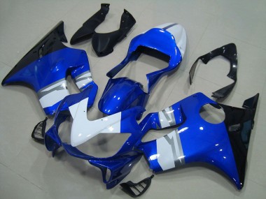 Mejores Carenados Moto Honda CBR600 F4i 2001-2003 - Blanco Azul Negro Brillante