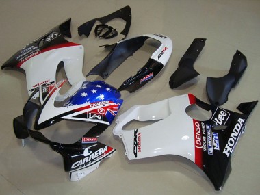 Mejores Carenados Moto Honda CBR600 F4i 2004-2007 - Blanco Rojo Azul Negro Brillante Estrella Lee Carrera