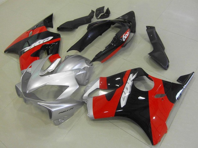 Mejores Carenados Moto Honda CBR600 F4i 2004-2007 - Plata Rojo Negro Brillante