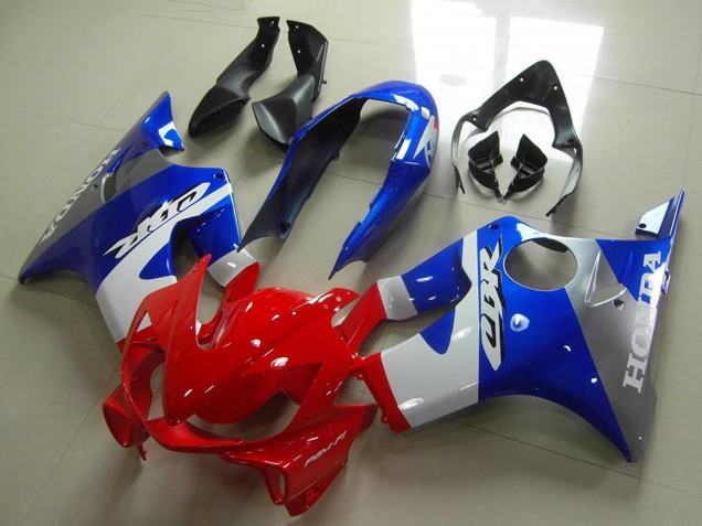 Mejores Carenados Moto Honda CBR600 F4i 2004-2007 - Azul Blanco Rojo Gris
