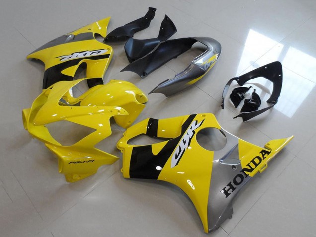 Mejores Carenados Moto Honda CBR600 F4i 2004-2007 - Amarillo Plata Negro Brillante