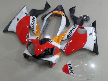 Mejores Carenados Moto Honda CBR600 F4i 2004-2007 - Blanco Rojo Amarillo Negro Brillante Repsol