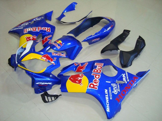 Mejores Carenados Moto Honda CBR600 F4i 2004-2007 - Azul Amarillo Rojo Bull