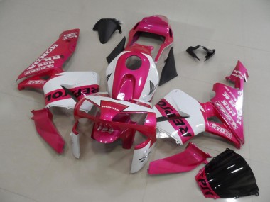 Mejores Carenados Moto Honda CBR600RR 2003-2004 - Blanco Rosa Negro Repsol