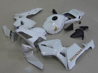 Mejores Carenados Moto Honda CBR600RR 2003-2004 - Blanco Oro Calcomanías