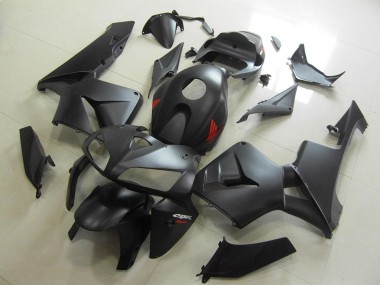 Mejores Carenados Moto Honda CBR600RR 2005-2006 - Negro Mate Rojo Calcomanía