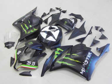 Mejores Carenados Moto Honda CBR600RR 2009-2012 - Negro Mate Azul Verde Monstruo