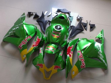 Mejores Carenados Moto Honda CBR600RR 2009-2012 - Verde Amarillo Rojo Bull