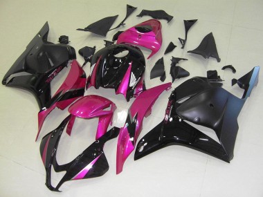 Mejores Carenados Moto Honda CBR600RR 2009-2012 - Rosa Negro Brillante Negro Mate