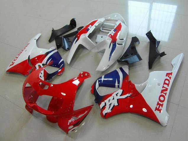 Mejores Carenados Moto Honda CBR900RR 893 1996-1997 - Blanco Rojo Azul
