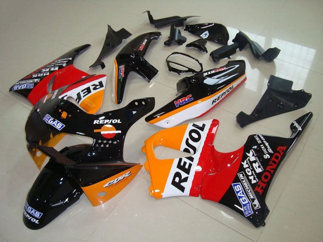 Mejores Carenados Moto Honda CBR900RR 919 1998-1999 - Naranja Blanco Rojo Negro Brillante Repsol