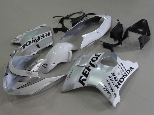 Mejores Carenados Moto Honda CBR1100XX Blackbird 1996-2007 - Blanco Negro Repsol