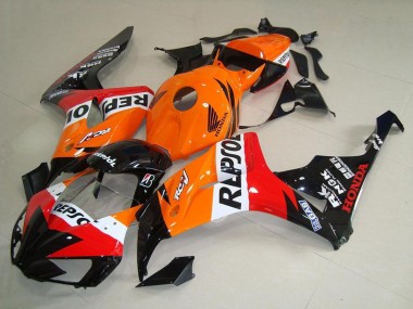 Mejores Carenados Moto Honda CBR1000RR 2006-2007 - Naranja Blanco Rojo Negro Brillante New Repsol