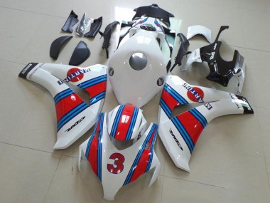 Mejores Carenados Moto Honda CBR1000RR 2008-2011 - Blanco Rojo Azul Claro Martini 3