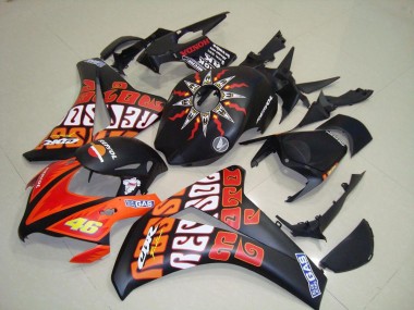 Mejores Carenados Moto Honda CBR1000RR 2008-2011 - Negro Mate Naranja Rossi Repsol 46