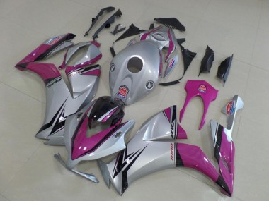 Mejores Carenados Moto Honda CBR1000RR 2012-2016 - Plata Rosa Negro Brillante