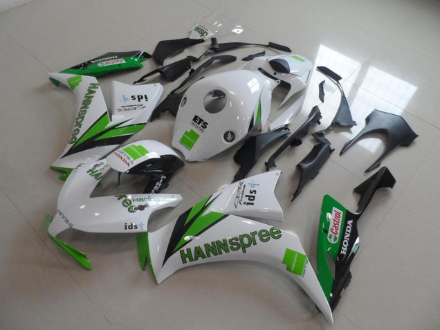 Mejores Carenados Moto Honda CBR1000RR 2012-2016 - Blanco Verde Negro Brillante Hannspree