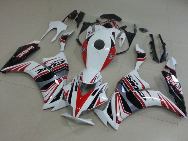 Mejores Carenados Moto Honda CBR1000RR 2012-2016 - Blanco Rojo Plata Negro One Heart