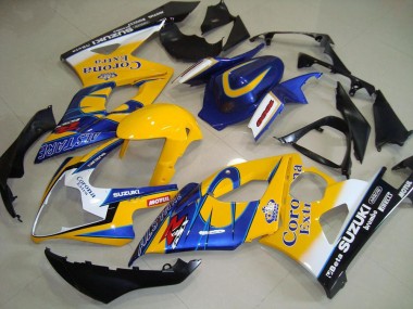 Mejores Carenados Moto Suzuki GSXR 1000 2005-2006 - Amarillo Blanco Negro Corona