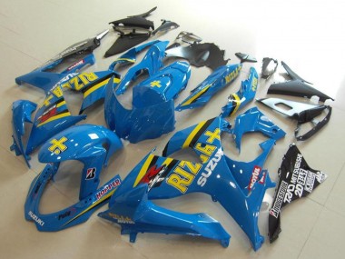 Mejores Carenados Moto Suzuki GSXR 1000 2009-2016 - Azul Amarillo Rizla Hopper Motul