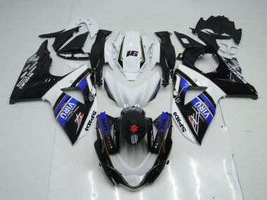 Mejores Carenados Moto Suzuki GSXR 1000 2009-2016 - Blanco Azul Negro Viru