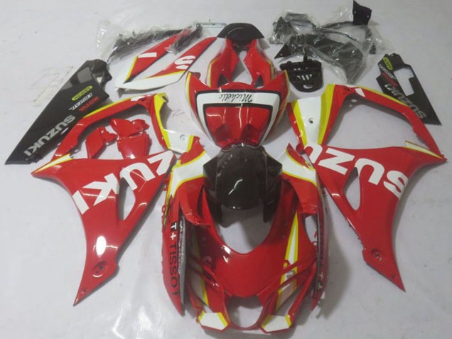 Mejores Carenados Moto Suzuki GSXR 1000 2017-2025 - Rojo Amarillo Blanco