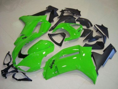 Mejores Carenados Moto Kawasaki ZX6R 2007-2008 - Verde Negro Mate