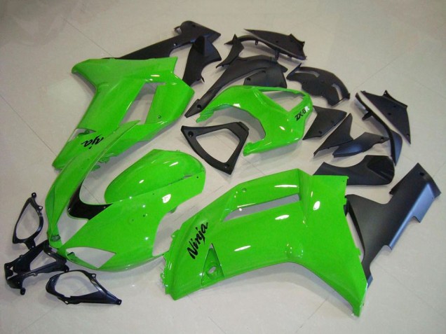 Mejores Carenados Moto Kawasaki ZX6R 2007-2008 - Verde Negro Mate