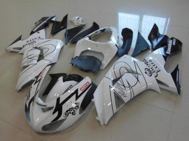 Mejores Carenados Moto Kawasaki ZX10R 2006-2007 - Blanco Negro Rojo Motul Corona Extra