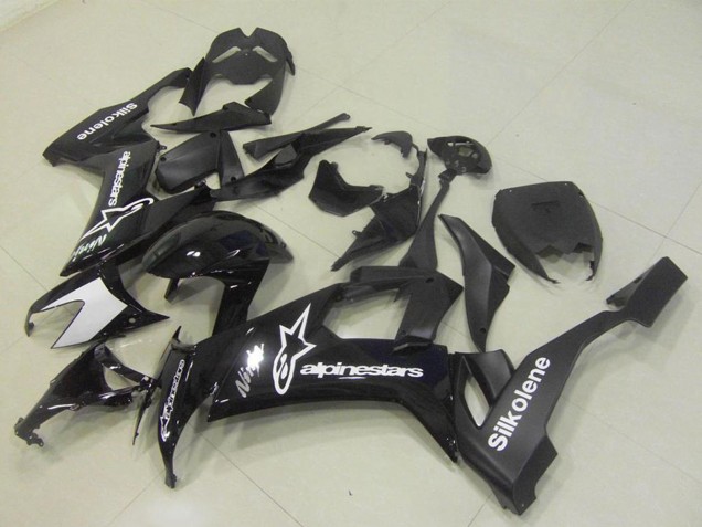 Mejores Carenados Moto Kawasaki ZX10R 2008-2010 - Negro Brillante Silkolene Star