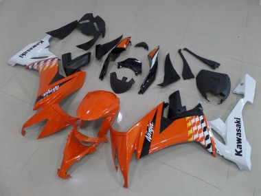 Mejores Carenados Moto Kawasaki ZX10R 2008-2010 - Blanco Naranja Negro