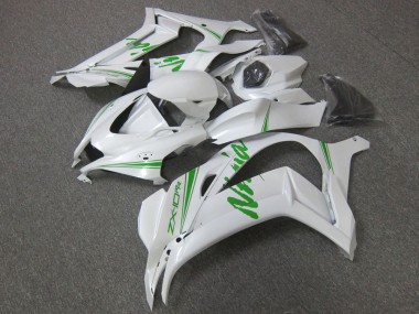 Mejores Carenado Moto Kawasaki ZX10R 2016-2020 - Blanco Perla Verde