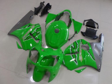 Mejores Carenados Moto Kawasaki ZX12R 2000-2001 - Verde Plata