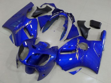 Mejores Carenados Moto Kawasaki ZX12R 2000-2001 - Azul Oro Calcomanías