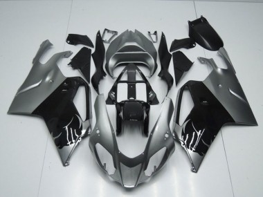 Mejores Carenado Moto Aprilia RSV1000 2003-2006 - Negro Brillante Gris