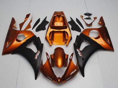 Mejores Carenados Moto Yamaha YZF R6 2003-2004 - Naranja Negro Mate