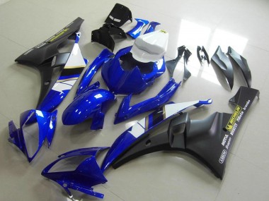 Mejores Carenados Moto Yamaha YZF R6 2006-2007 - Blanco Azul Negro Mate Motul Michelin