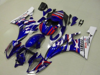 Mejores Carenados Moto Yamaha YZF R6 2006-2007 - Blanco Azul Rojo Motul Michelin