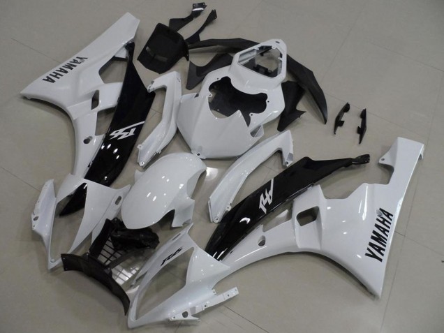 Mejores Carenados Moto Yamaha YZF R6 2006-2007 - Blanco Negro Brillante