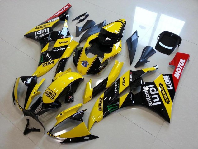 Mejores Carenados Moto Yamaha YZF R6 2006-2007 - Amarillo Negro Brillante Rojo Verde Motul Monstruo