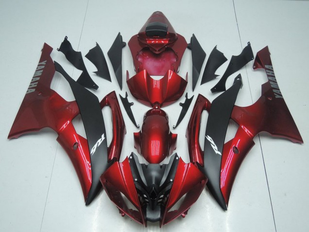 Mejores Carenado Moto Yamaha YZF R6 2008-2016 - Rojo Negro Mate